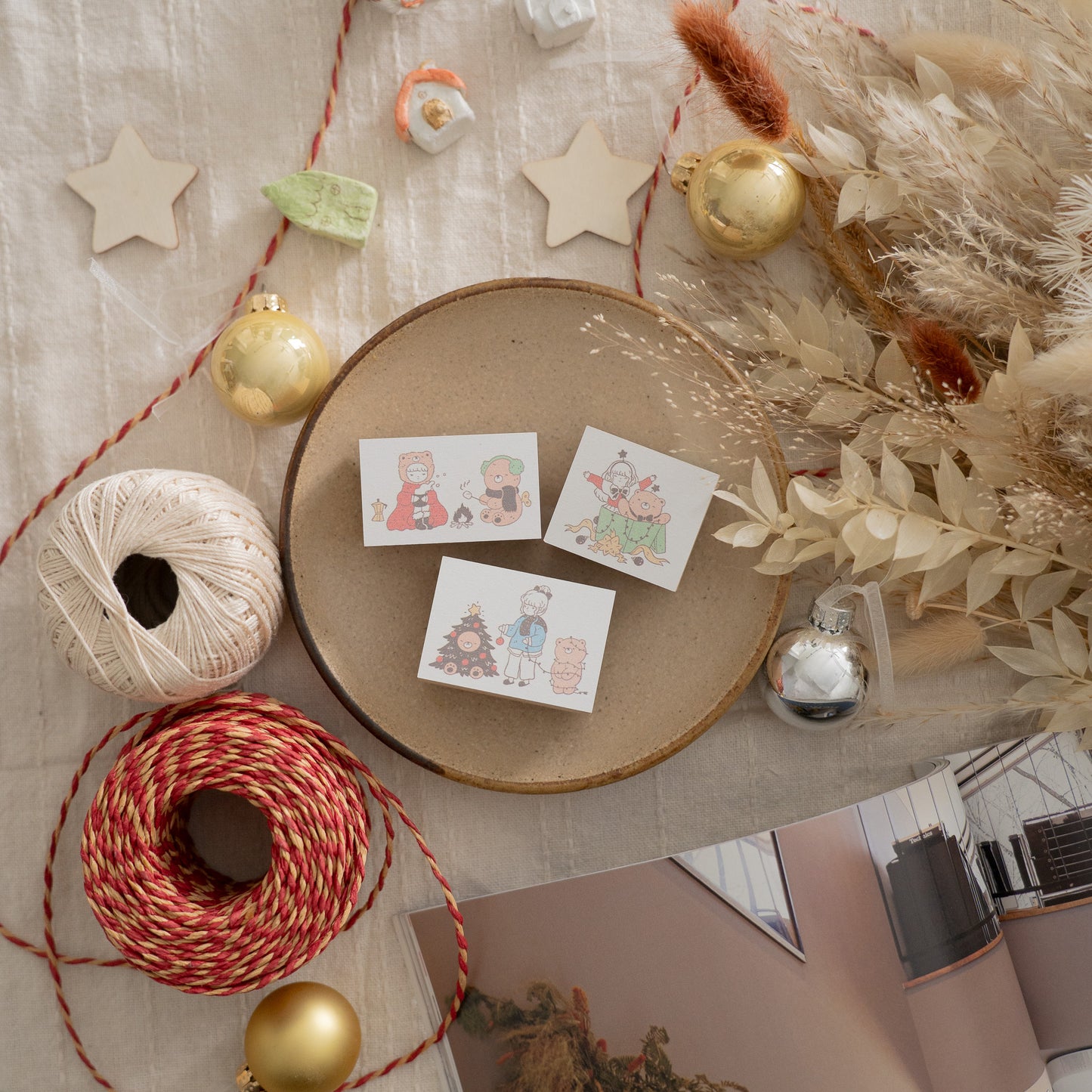 Sho Little Happiness Christmas Rubber Stamp - Let's Decorate