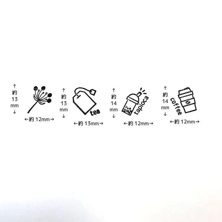 siawasehanko SUNKODO coffee Rubber Stamp