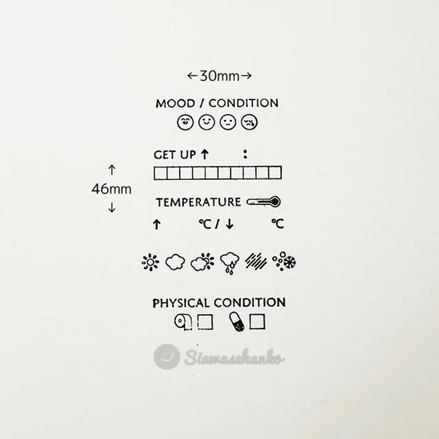 siawasehanko SUNKODO Summary Life Log M Rubber Stamp