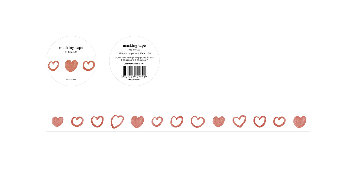 Suatelier Washi Tape - No. 713. Illust. 09