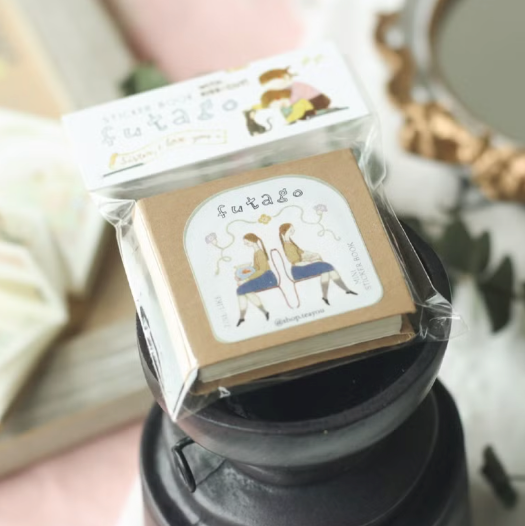 Teayou Kiss-cut Washi Tape Mini Booklet - Futago ("Twins")