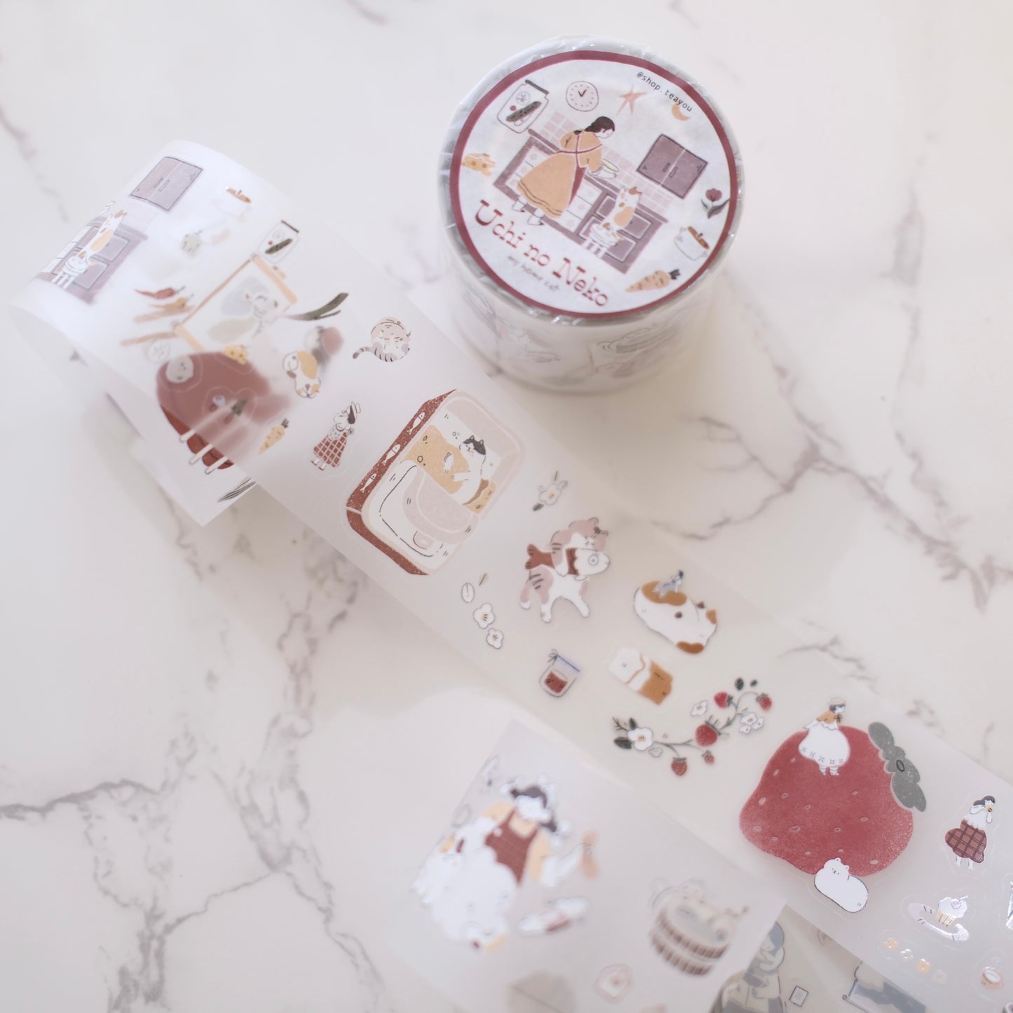 Teayou Kiss-cut PET Tape - Uchi no Neko