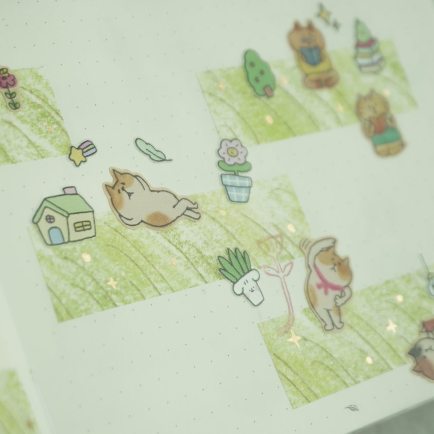 Teayou Gold Foil Washi Tape - Hills