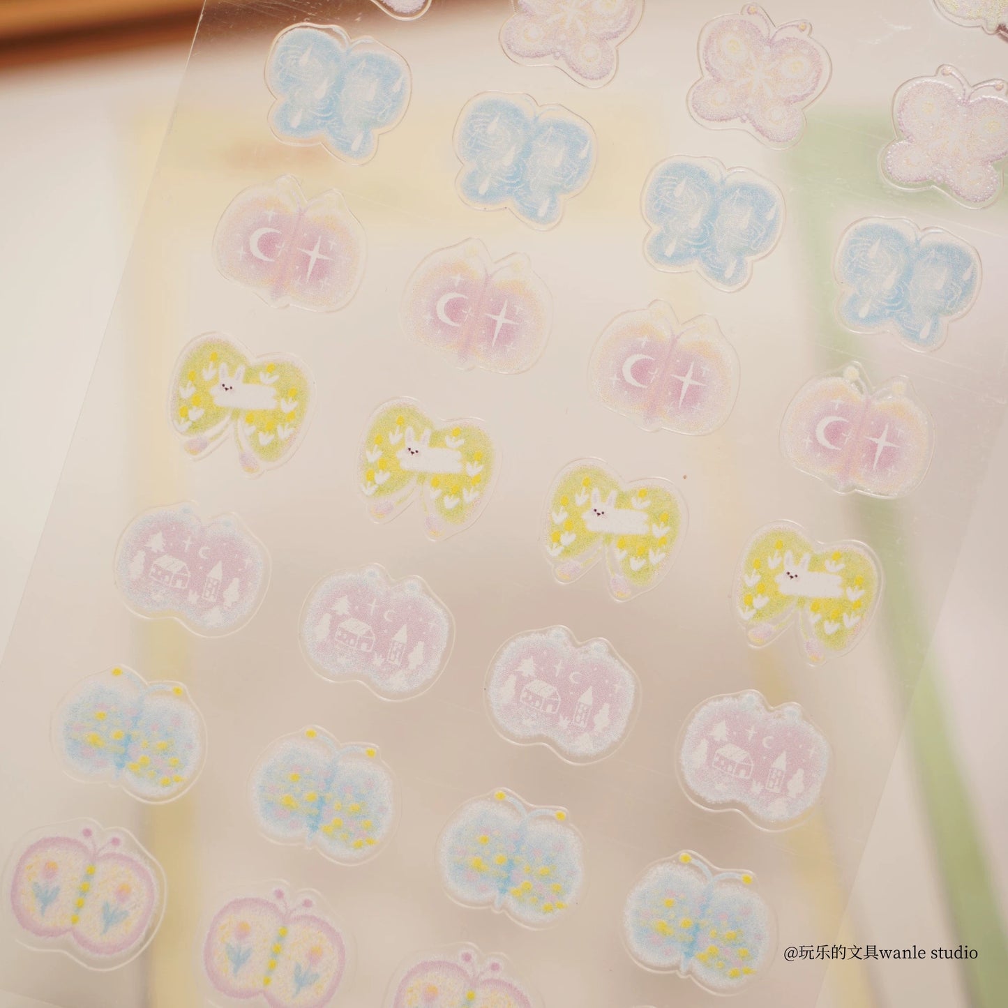 Wongyuanle PET Sticker Sheet - 5 designs