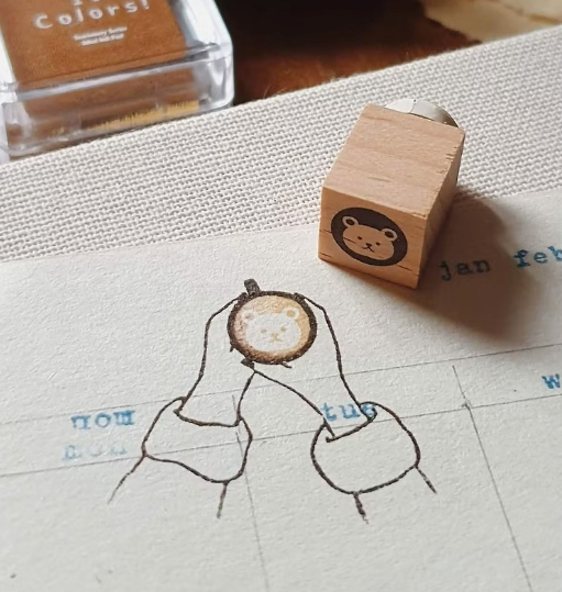 Yeon Charm Coffee O'clock Rubber Stamp Set, with Latte Art Options