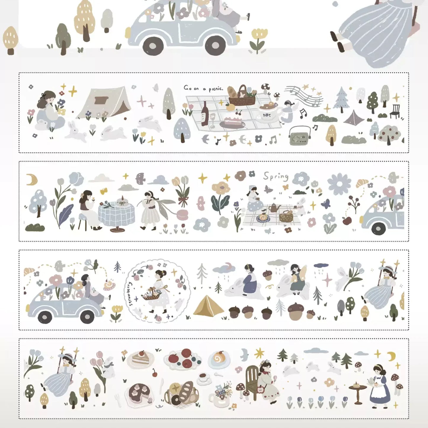 Yier Studio Picnic in the Forest Washi/PET Tape