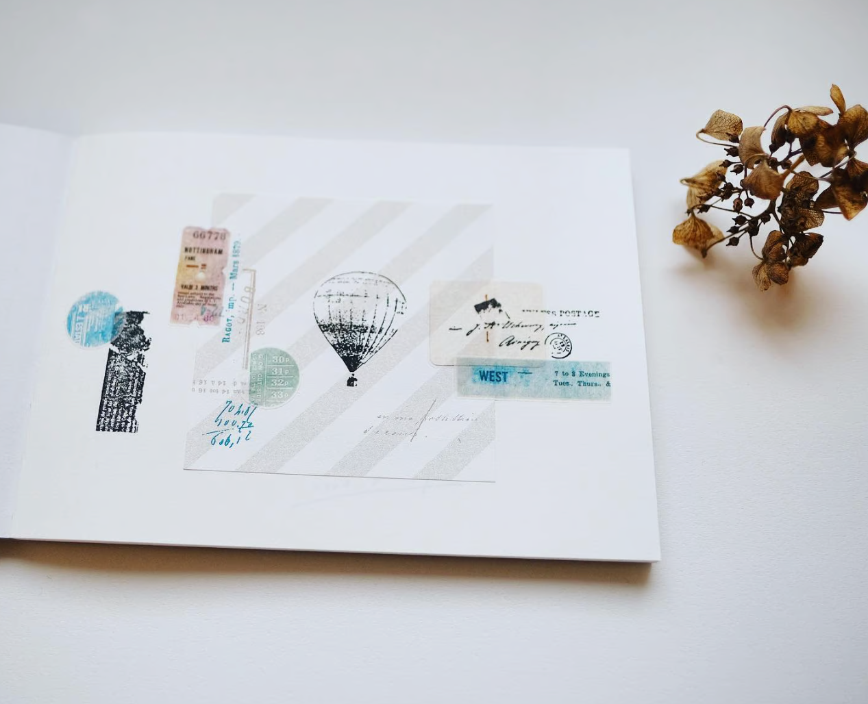 YOHAKU Rubber Stamp - Hot Air Balloon (S-074)