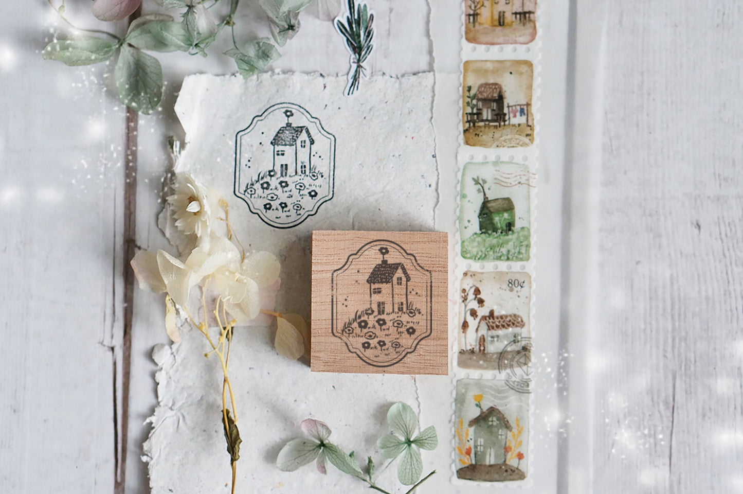 Black Milk Project Rubber Stamp - Mini House Series, Hilltop