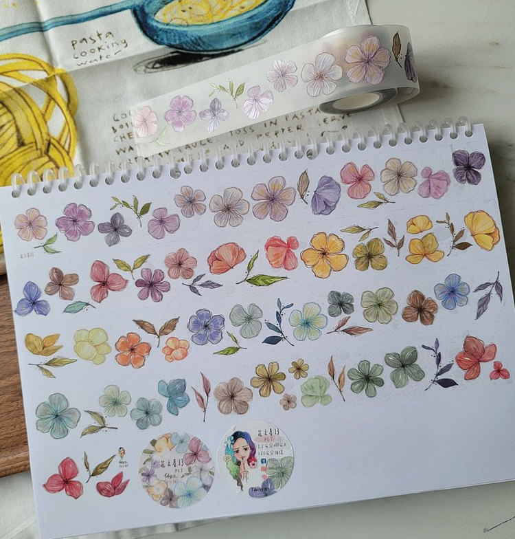 Fairy Maru (Fairy Ball) Floral Roll 13 Washi Tape/PET Tape, 35mm
