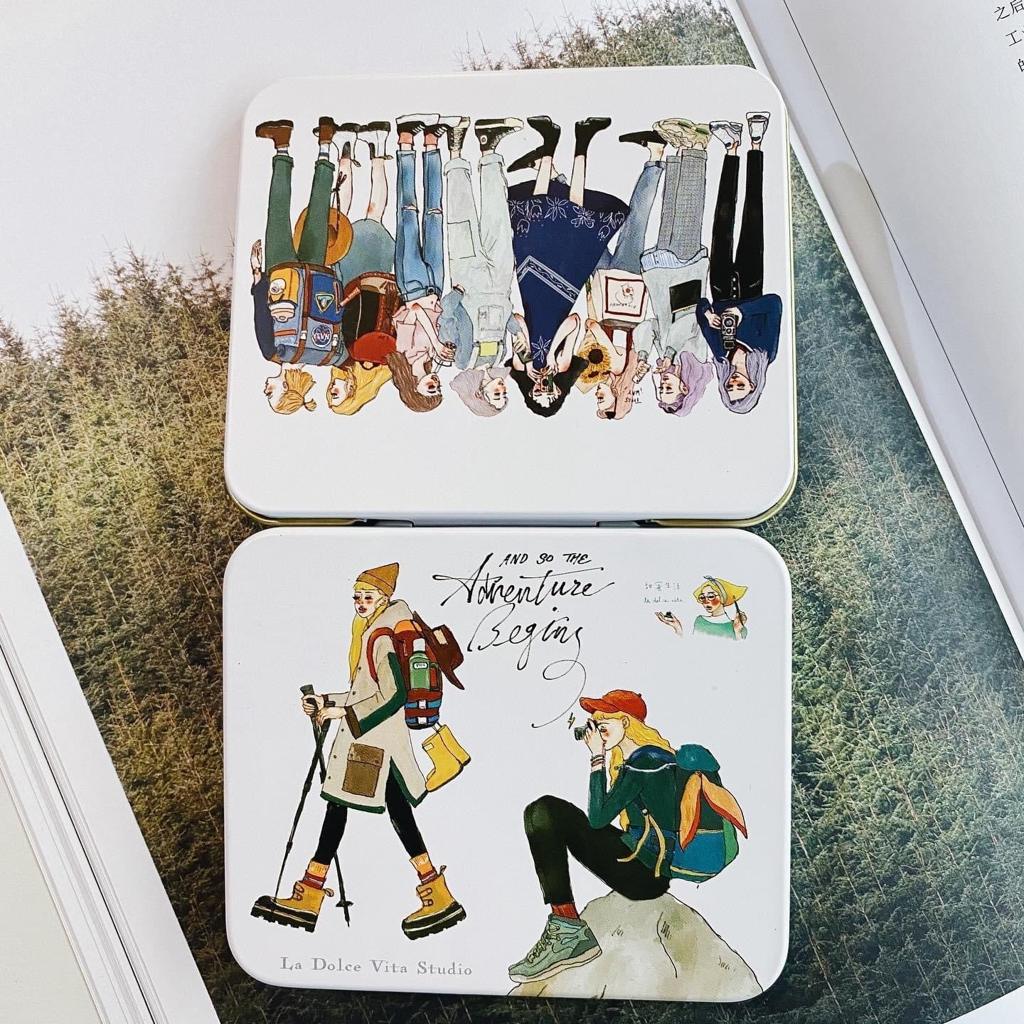 La Dolce Vita Tin Girls Stickers-Bon Voyage, 30pcs