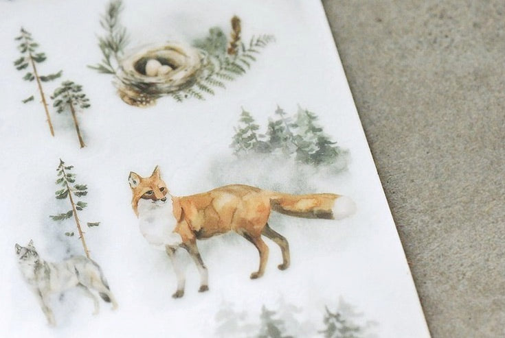 MU Print-On Stickers No.97: Wild Forest, 2 designs/packet