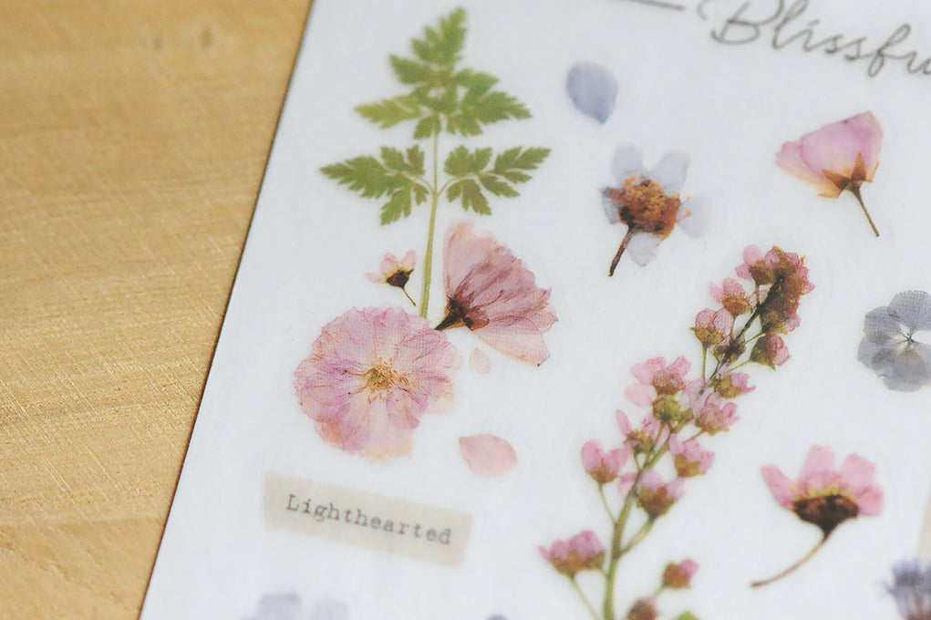 MU Print-On Stickers No.104: Pressed Flowers, 2 designs/packet