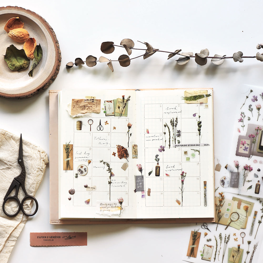 MU Print-On Stickers No.140: Flowers Remembered, 2 designs/packet