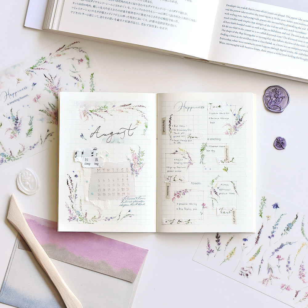 MU Print-On Stickers No.147: Dry Flowers, 2 designs/packet