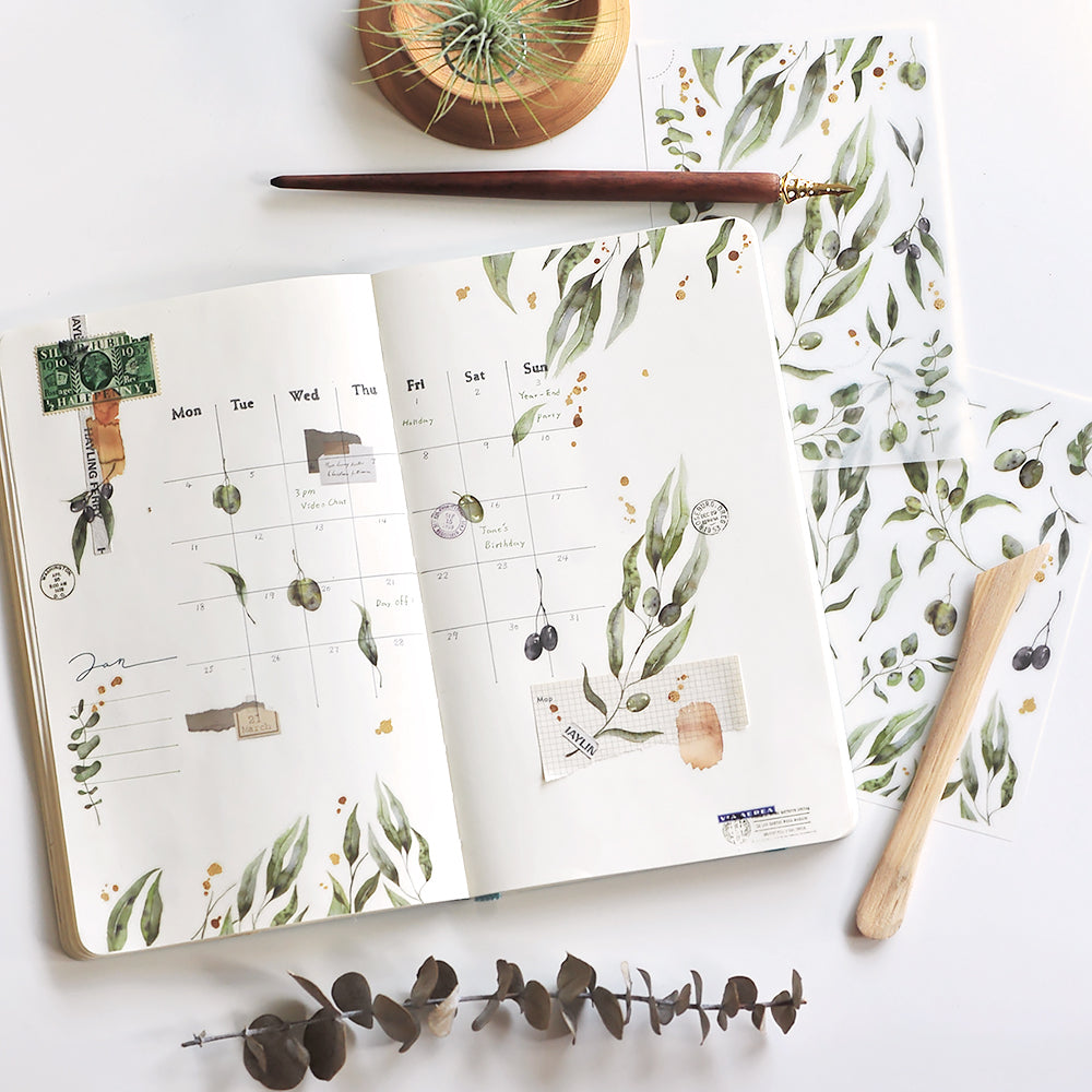 MU Print-On Stickers No.156: Weeping Willow, 2 designs/packet