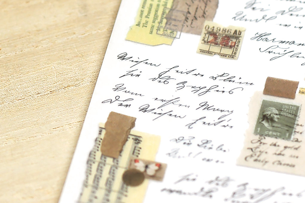 MU Print-On Stickers No.162: Vintage Letters, 2 designs/packet