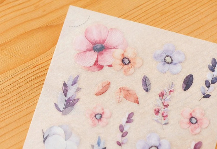 MU Print-On Stickers No.40: Birds and Roses, 2 designs/packet