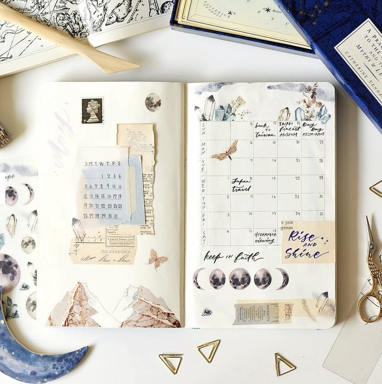 MU Print-On Stickers No.89: Crystal Moon, 2 designs/packet