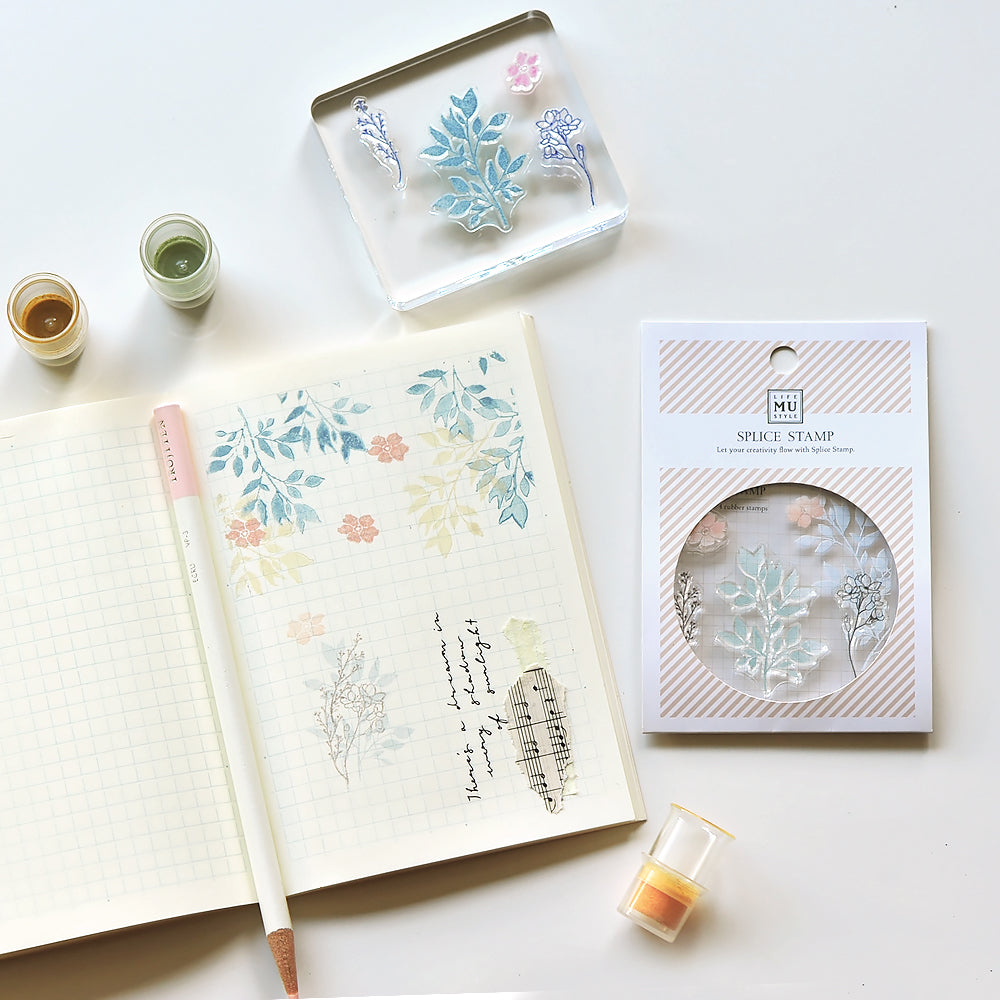 MU Lifestyle Floral Splice Clear Stamp Set - No.17