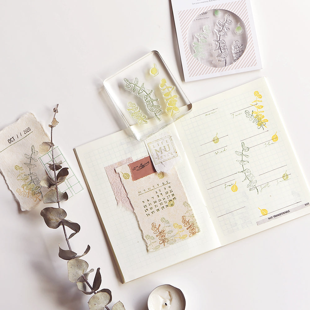 MU Lifestyle Floral Splice Clear Stamp Set - No.18