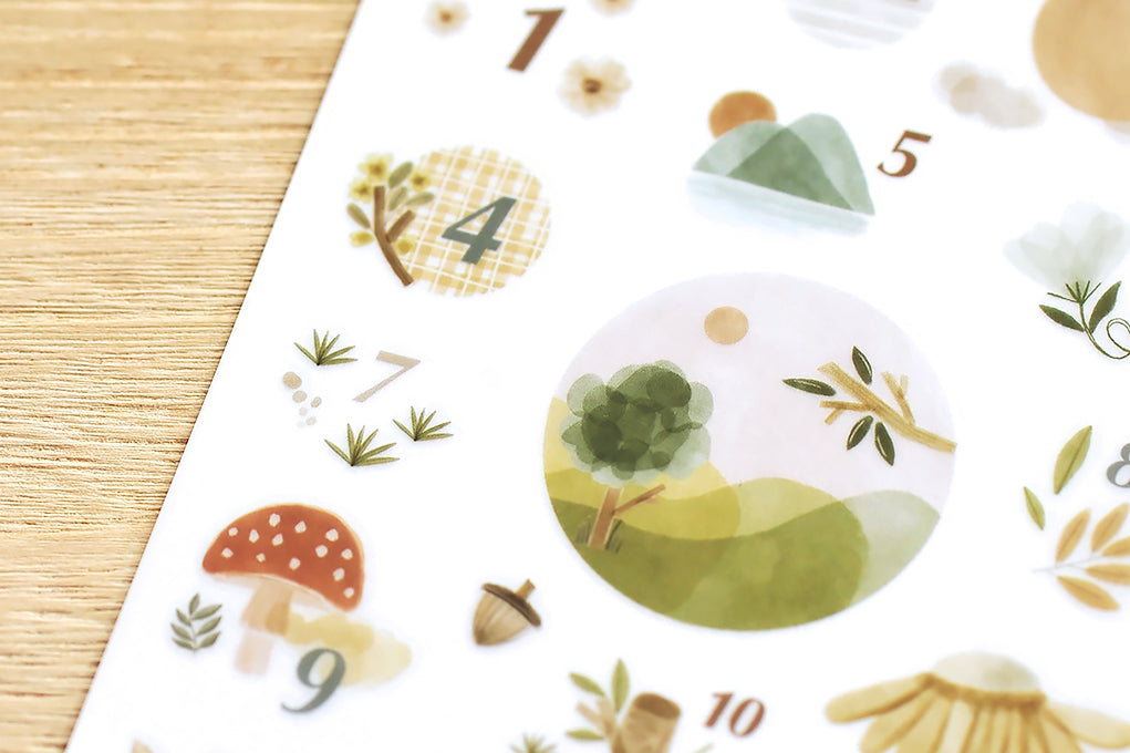 MU Print-On Stickers No.165: Mountain Days, 2 designs/packet