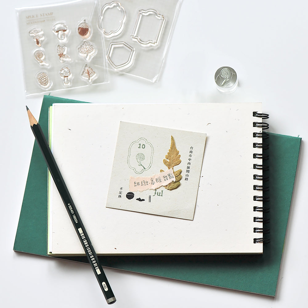 MU Lifestyle My Icon Clear Stamp Set - No.14, Forest and Fruits
