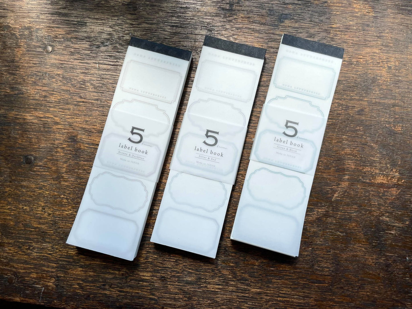 OEDA Letterpress 5 Frame Label Book