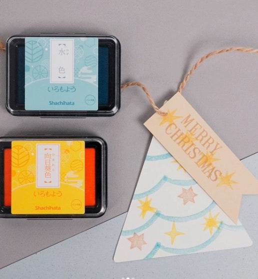 Shachihata Japanese Traditional Inkpads, Himawari (Sunflowers), 1 PC