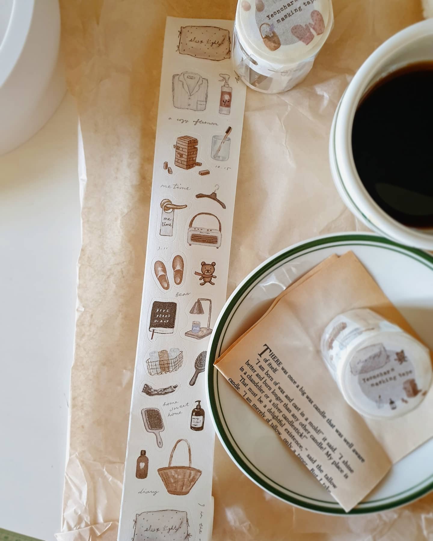 Yeon Charm Die-cut Style Washi Tape - Comfy Home