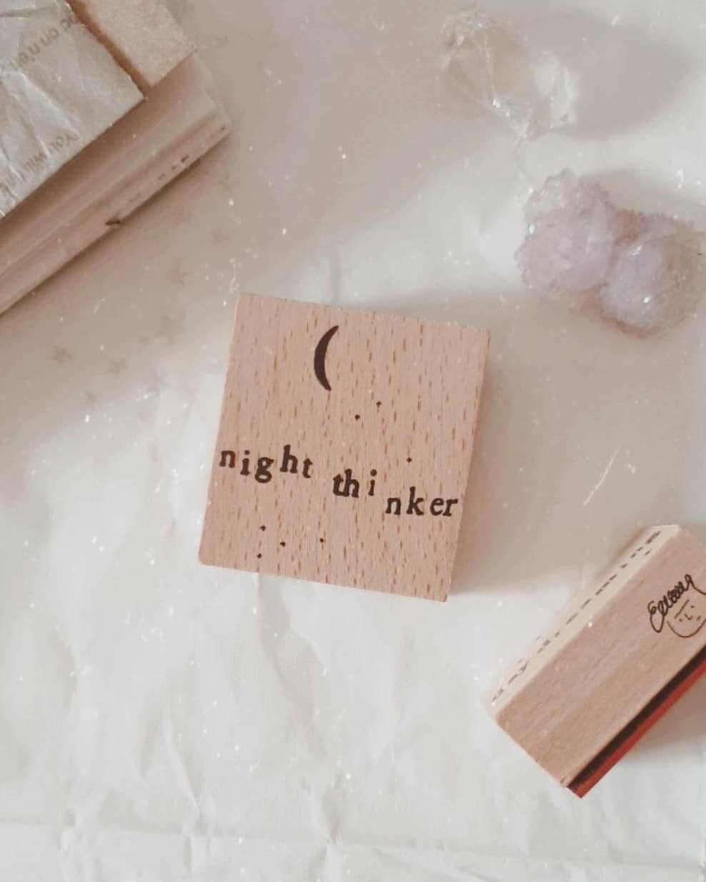 Yeon Charm Night Thinker Rubber Stamp, 1 pc