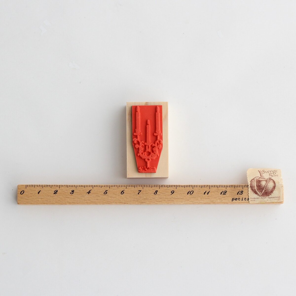 always smile... Antique Candelabrum Rubber Stamp