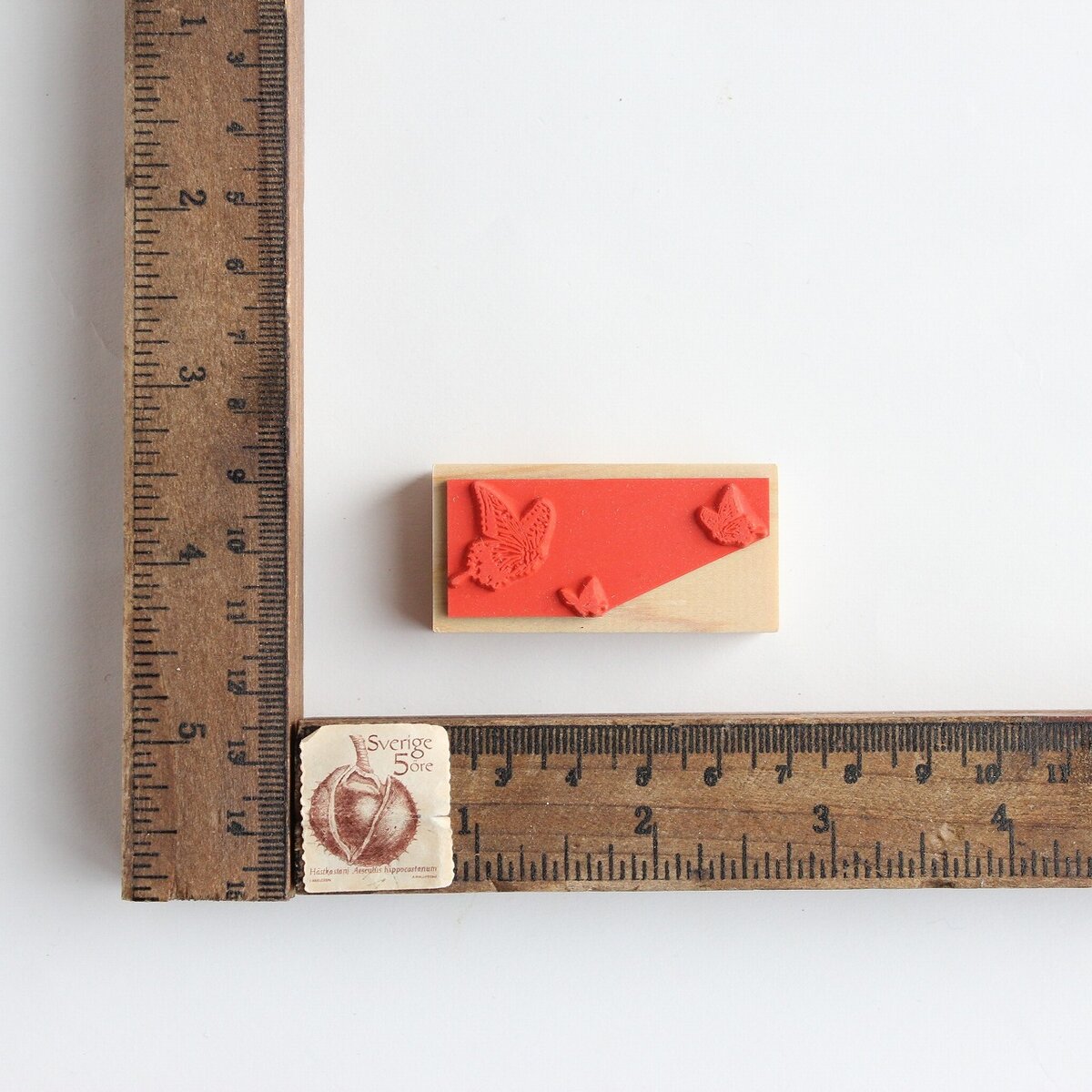 always smile... Butterfly Rubber Stamp