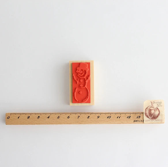 always smile... Vintage-style Snowman Rubber Stamp