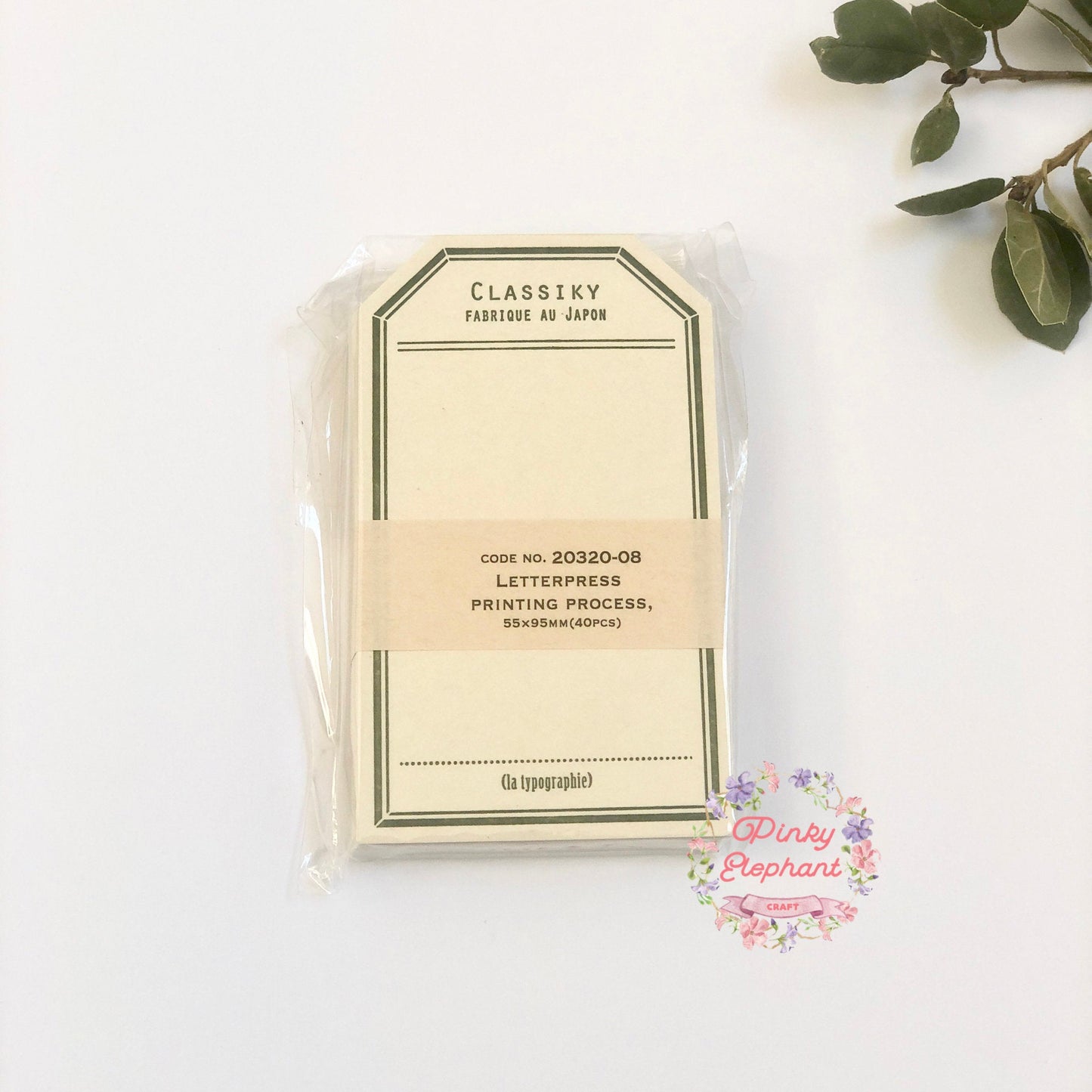 Classiky Letterpress Vintage-style Red/Green Label Book, 40pcs