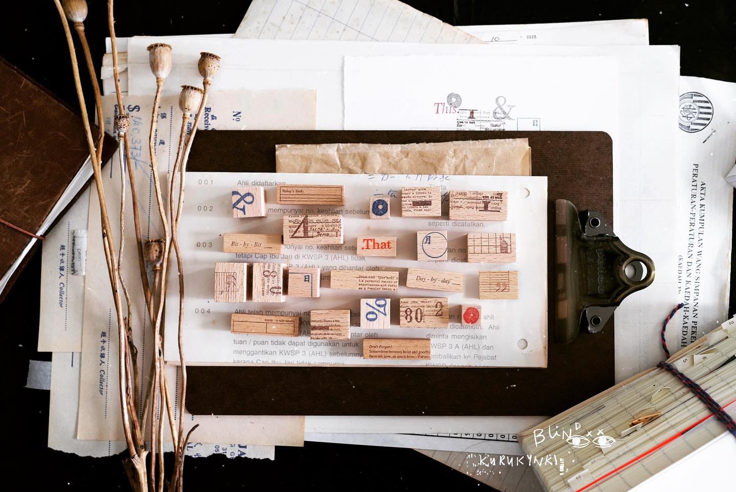 Kurukynki Blindxx Rubber Stamp Set - B