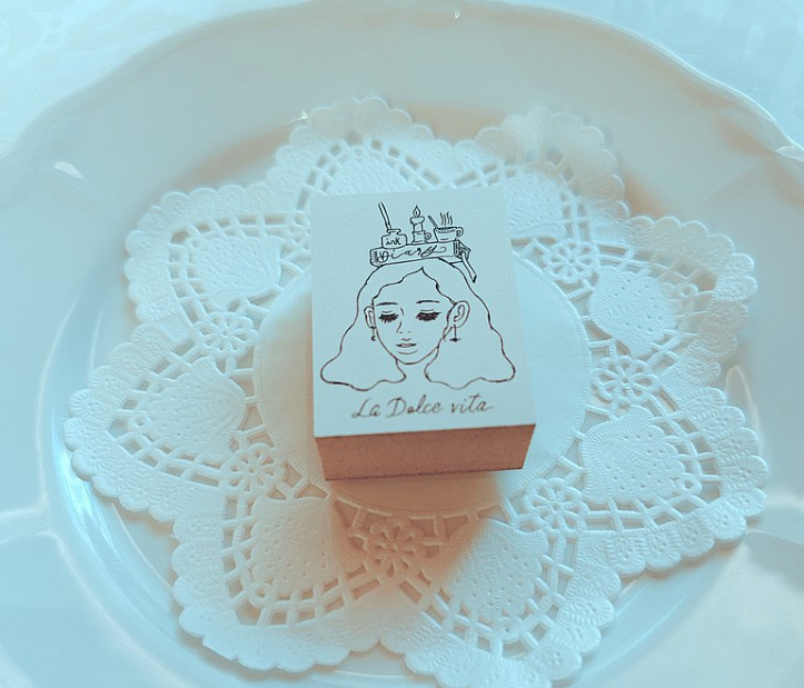 La Dolce Vita Girl Rubber Stamp - 10 Year Anniversary Girl