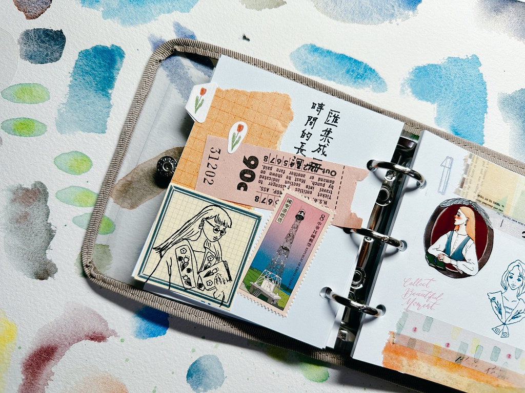 La Dolce Vita Girl Rubber Stamp - Dark Blue Floral Girl Reading