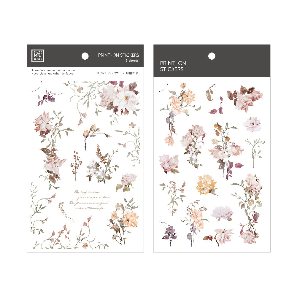 Pion Print-On Stickers - Bloom, 3 designs/packet – Pinky Elephant