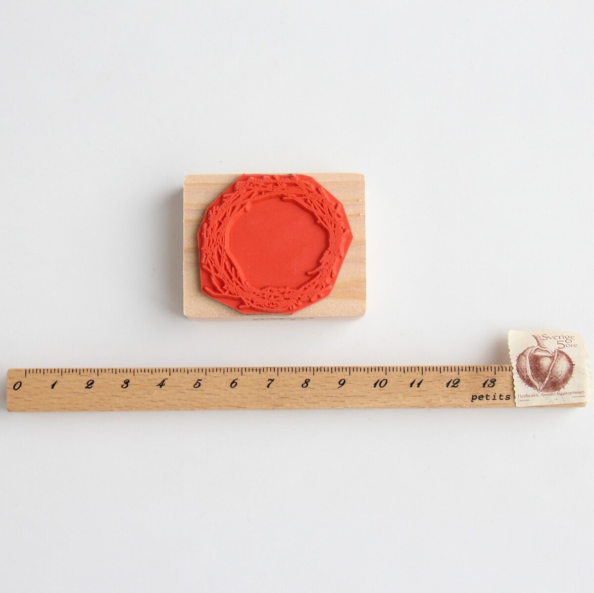 always smile... Branch Wreath Rubber Stamp, 1 pc