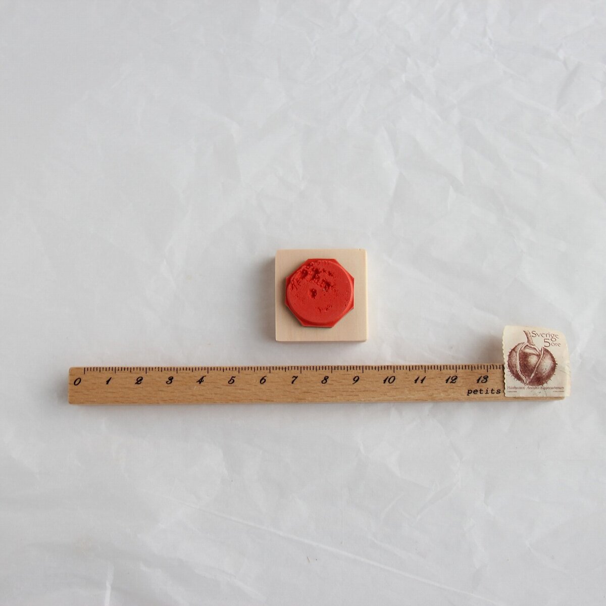 always smile... Small Moon Rubber Stamp, 1 pc