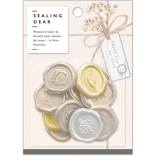 Q-Lia Sealing Dear Seal Sticker Pack - Latte Ivory – Pinky Elephant