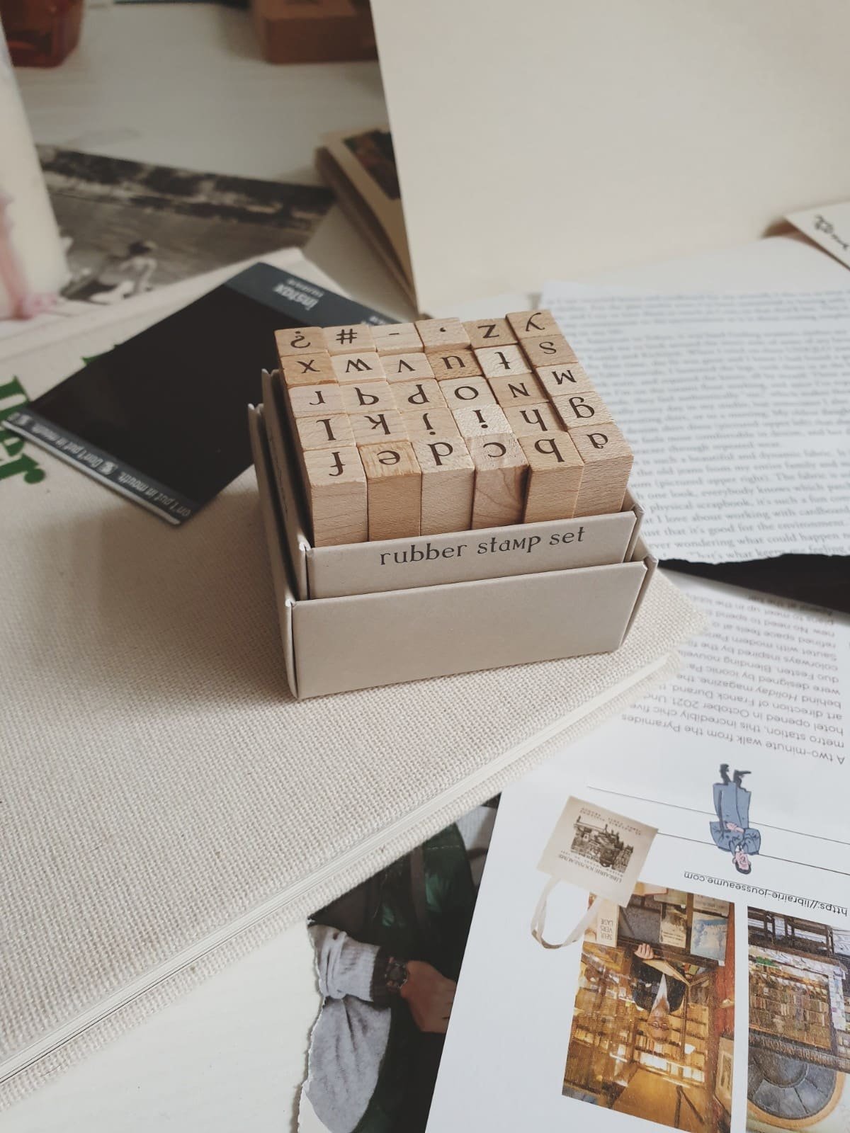 Yeon Charm Mini Alphabet bistro lowercase Stamp Set