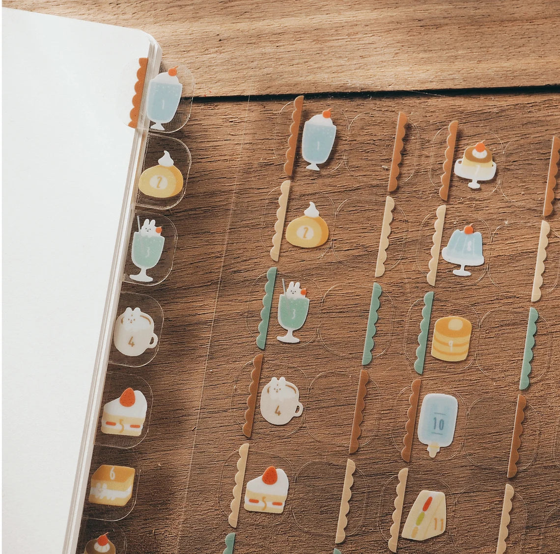 Yohand Studio Monthly Tab Index Stickers - Afternoon Tea