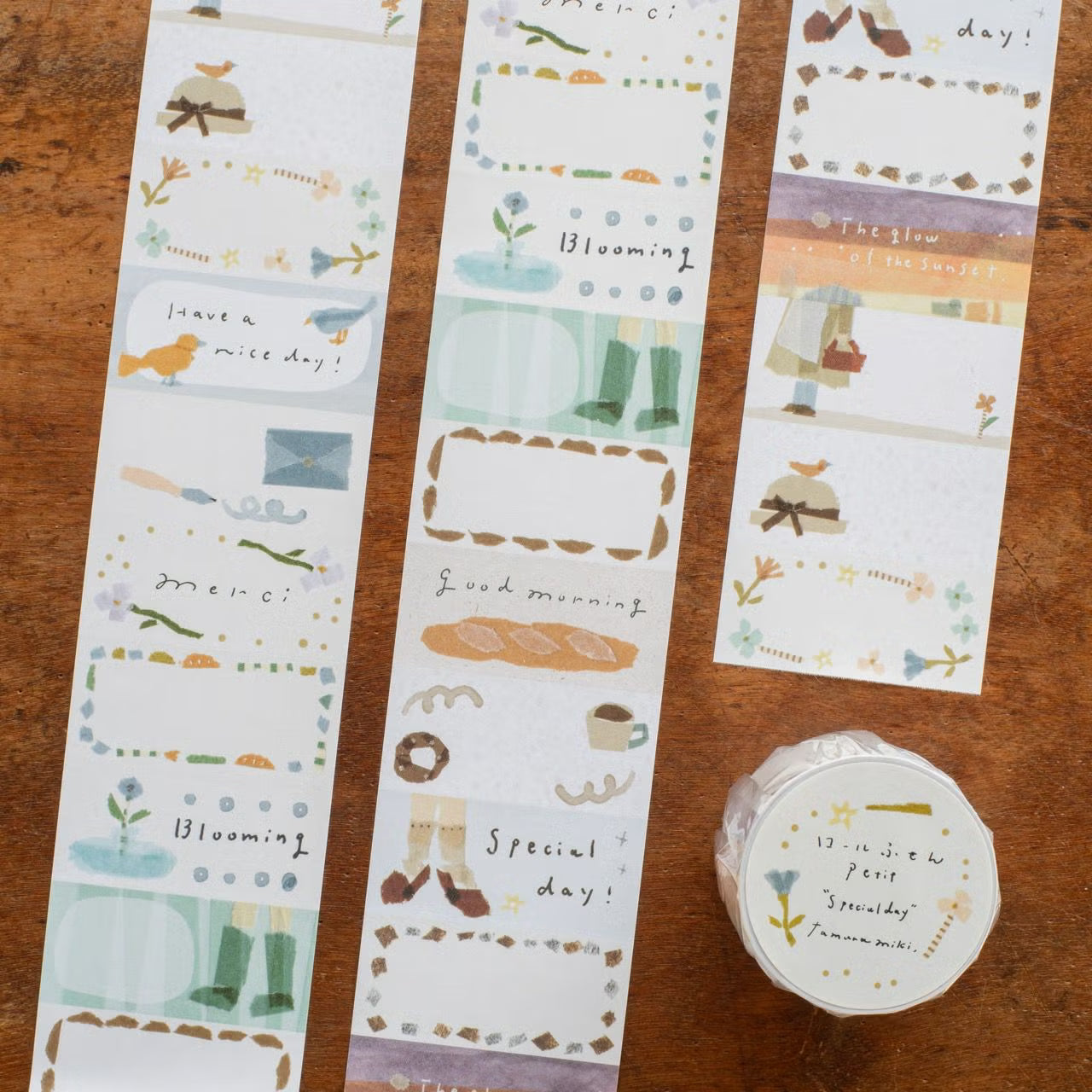 Tegamisha x Miki Tamura Sticky Memo Roll petit - Special Day