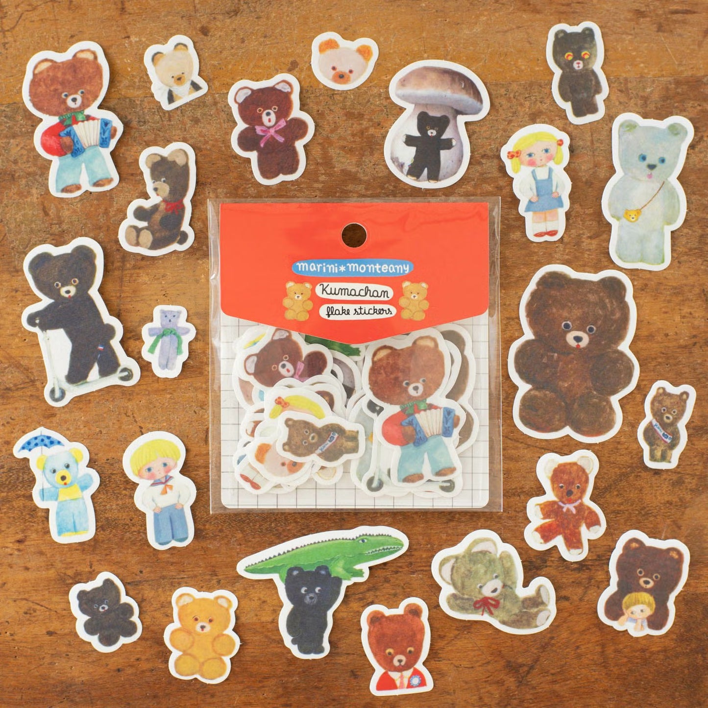 Tegamisha x marini monteany Flake Sticker Packet - Kumachan