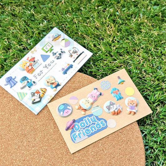 Mind Wave Puffy Doll Friends Sticker - Moon