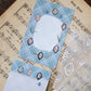 Loidesign Mini 6 Size Floral Tray Memo Paper Set - Lily of the Valley Collection, Tracing Paper + Double-sided Writing Paper