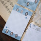 Loidesign Mini 6 Size Floral Tray Memo Paper Set - Lily of the Valley Collection, Tracing Paper + Double-sided Writing Paper
