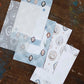 Loidesign Mini 6 Size Floral Tray Memo Paper Set - Lily of the Valley Collection, Tracing Paper + Double-sided Writing Paper