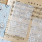 Loidesign Mini 5 Size Floral Tray Memo Paper Set - Lily of the Valley Collection, Tracing Paper + Double-sided Writing Paper